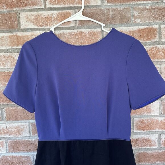 Marc by Marc Jacobs Wool Two Tone Colorblock Dress Periwinkle Blue Size 4 - Picture 3 of 9